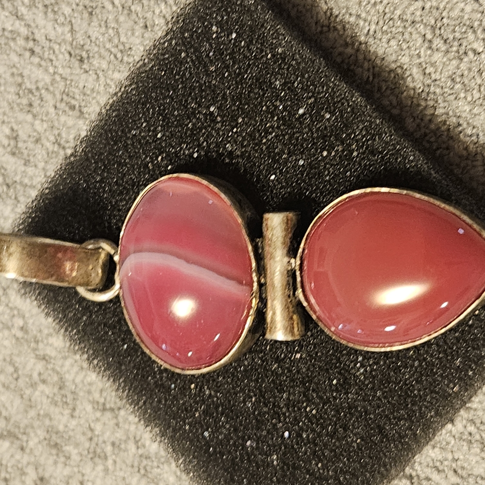 Chic Pink Double Teardrop Pendant